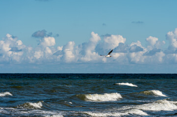 Wolken am Strand