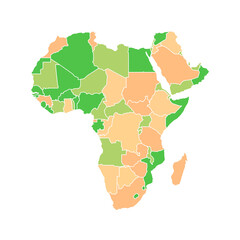 Africa Map - Stock Vector Illustration