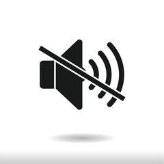 Mute icon vector . No Voice sign