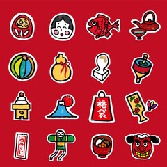 かすれテクスチャーの有無がレイヤーで選べる版画風手書きイラストセット