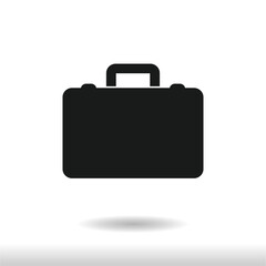 Briefcase icon vector . Bag sign