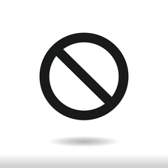 Forbidden icon vector . Stop sign