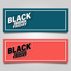 Black Friday banner design template. Vector illustration