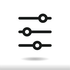 Adjustment icon vector . adjusting sign