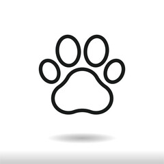 Fototapeta na wymiar Paw icon vector , Animal Paw sign
