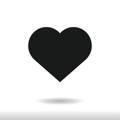 Heart icon vector . Like sign