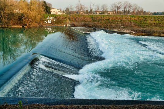waterfall in park, photo picture digital image