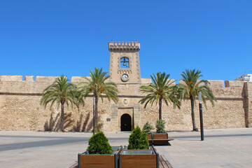 Fototapeta na wymiar Castillo Fortaleza de Santa Pola, España