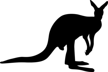 Silhouette Design from the Kangaroo in Black