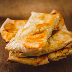 homemade lavash with cottage cheese