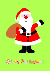 christmas card with santa claus