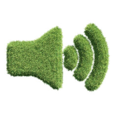 Grass volume symbol. 3d illustration