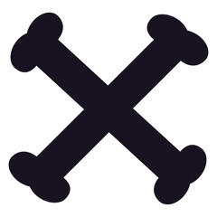 Cross bones silhouette for Halloween holiday decor