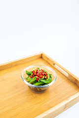 A plate of delicious cold edamame