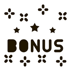 Bonus Star Logo glyph icon vector. Bonus Star Logo Sign. isolated symbol illustration