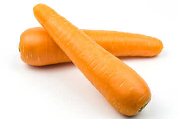 Carrots on a white background
