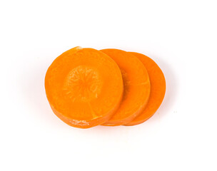 Carrots on a white background