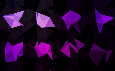 Obraz premium Dark Purple vector polygon abstract layout. A vague abstract illustration with gradient. Elegant pattern for a brand book.