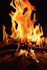 fire flames dark night flares