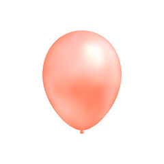 Vector realistic helium balloon isolated on white background.