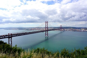 Fototapeta premium Die Ponte 25 de Abril, Brücke des 25. April