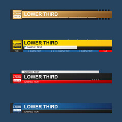 Lower third design template. Vector illustration.