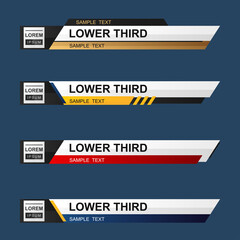 Lower third design template. Vector illustration.