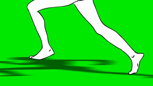 RUNNING LEGS (fast version)
Rotoscopied from Muybridge´s Running Man photography series.Hand drawn 2D animation.HD 1080.Greenscreen/Alpha matte.Seamlees loop.