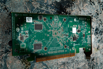 electronic component on circuit board