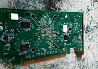 electronic component on circuit board