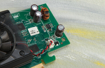 electronic component on circuit board