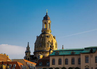 Fototapeta na wymiar Old buildings in the German city of Dresden