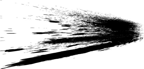 Grunge Paint stripe . Vector brush Stroke . Distressed banner . Black isolated paintbrush collection . Modern Textured shape . Dry border in Black . 