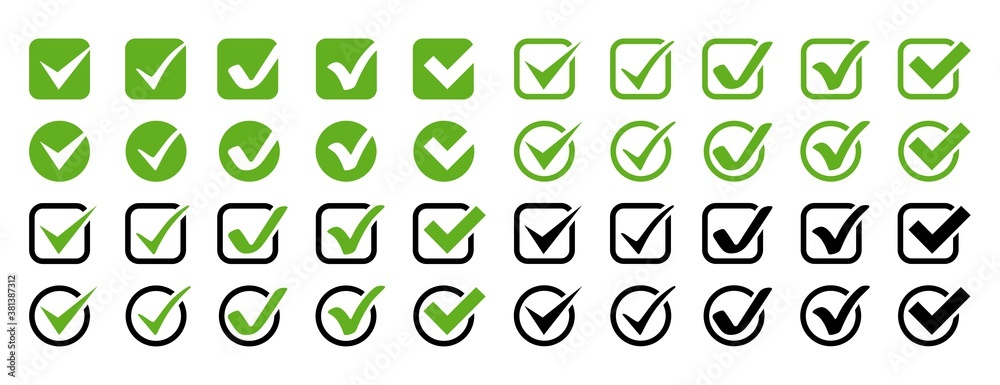 Canvas Prints check marks. check mark vector icons collection. business icons. check mark isolated. vector illustr
