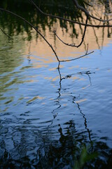 Obraz na płótnie Canvas Reflection city shadow abstract river