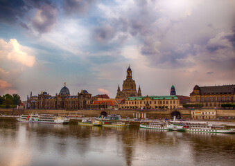 Fototapeta premium Old buildings in the German city of Dresden