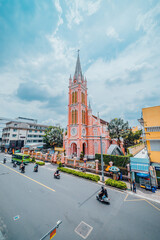 Tan Dinh Church is a pink color, Romanian style, where you can see intricate Gothic and Renaissance elements surviving Vietnam’s turbulent periods