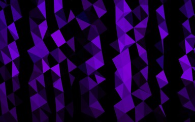 Dark Purple vector polygonal background. A completely new color illustration in a vague style. Polygonal design for your web site.