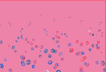 Light Blue, Red vector template with circles.