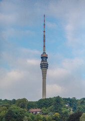 The television tower of the city of Dresden in Germany