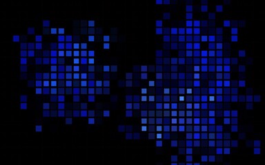 Dark BLUE vector pattern in square style. Illustration with set of colorful rectangles. Pattern can be used for websites.