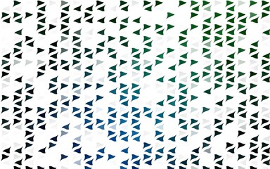 Light Blue, Green vector template with crystals, triangles. Decorative design in abstract style with triangles. Modern template for your landing page.