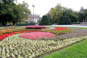 Freedom square in Ruse (Bulgaria). Travel 26 September 2020
