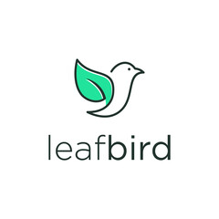 Fototapeta na wymiar leaf bird logo vector modern simple smart designs with white background