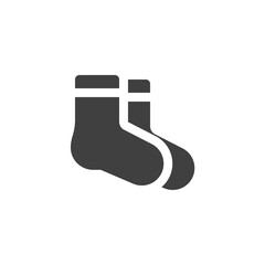 Winter socks vector icon. filled flat sign for mobile concept and web design. Warm socks glyph icon. Symbol, logo illustration. Vector graphics