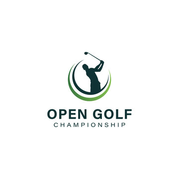 Golf logo template design vector icon illustration