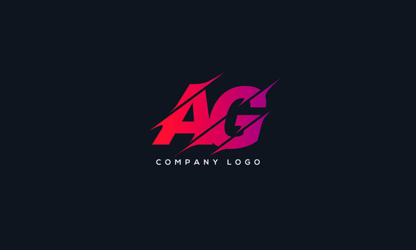 AG Letter Logo Design Template Vector