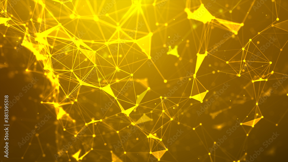 Poster abstract background dot and connect line for cyber technology futuristic and network connection conc