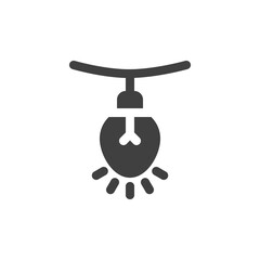 Christmas garland vector icon. filled flat sign for mobile concept and web design. Xmas light bulb glyph icon. Symbol, logo illustration. Vector graphics