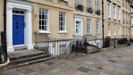 houses on a street in the old town